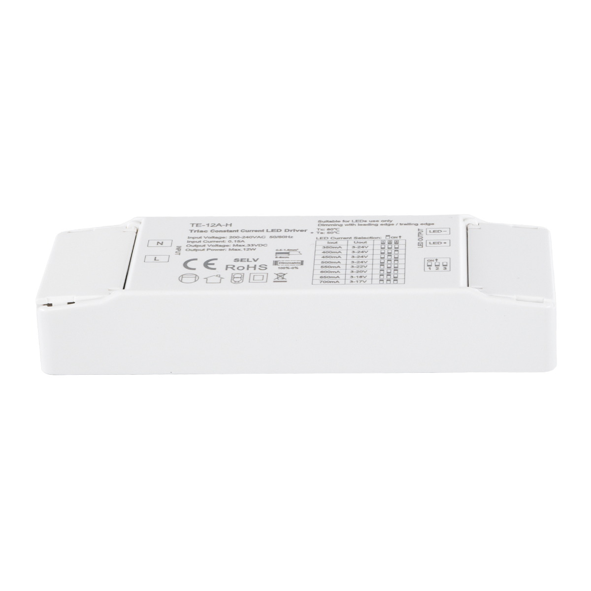 LEDTM® 73131 TE-12A-H SKYDANCE AC Triac Dimmable Constant Current LED Driver 1 Κανάλι AC 200-240V 1 x 0.15A 12W - Max 0.15A 12W - IP20 Μ11.1 x Π3.7 x Υ2cm - 5 Χρόνια Εγγύηση - Image 4