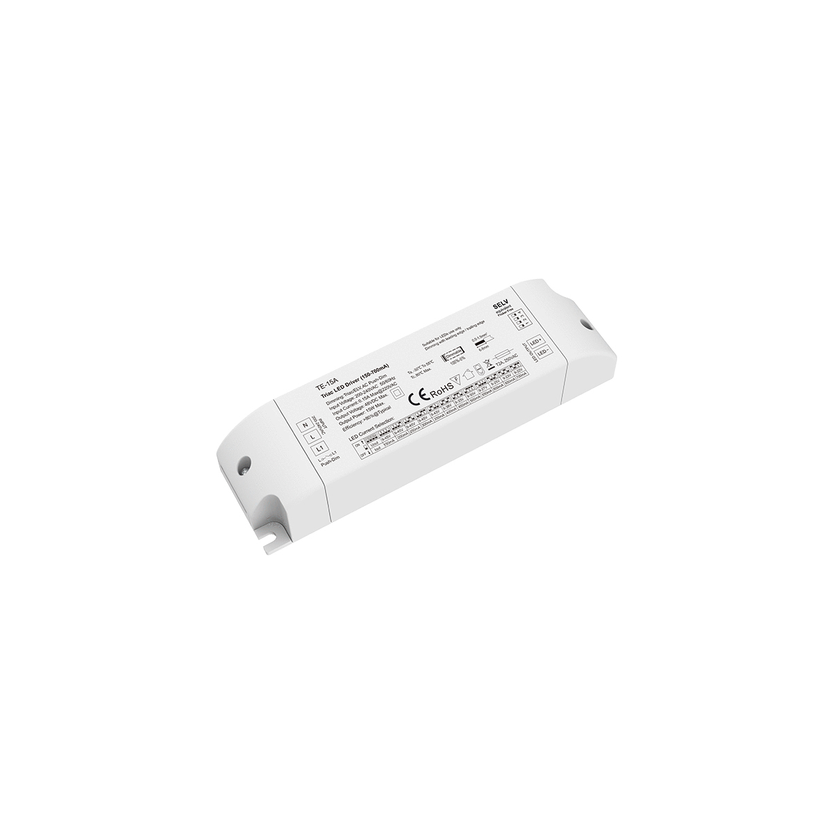 LEDTM® 73133 TE-15A SKYDANCE AC Triac Dimmable Constant Current LED Driver Push Dimming 1 Κανάλι AC 200-240V 1 x 0.15A 15W - Max 0.15A 15W - IP20 Μ15.1 x Π4.1 x Υ3cm - 5 Χρόνια Εγγύηση - Image 6