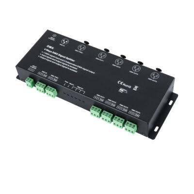 Alternative view of LEDTM® 73136 DMA SKYDANCE DC DMX512 Signal Splitter / Amplifier 4 Καναλιών DC 12-36V - IP20 Μ25.6 x Π9.2 x Υ3.8cm - 5 Χρόνια Εγγύηση