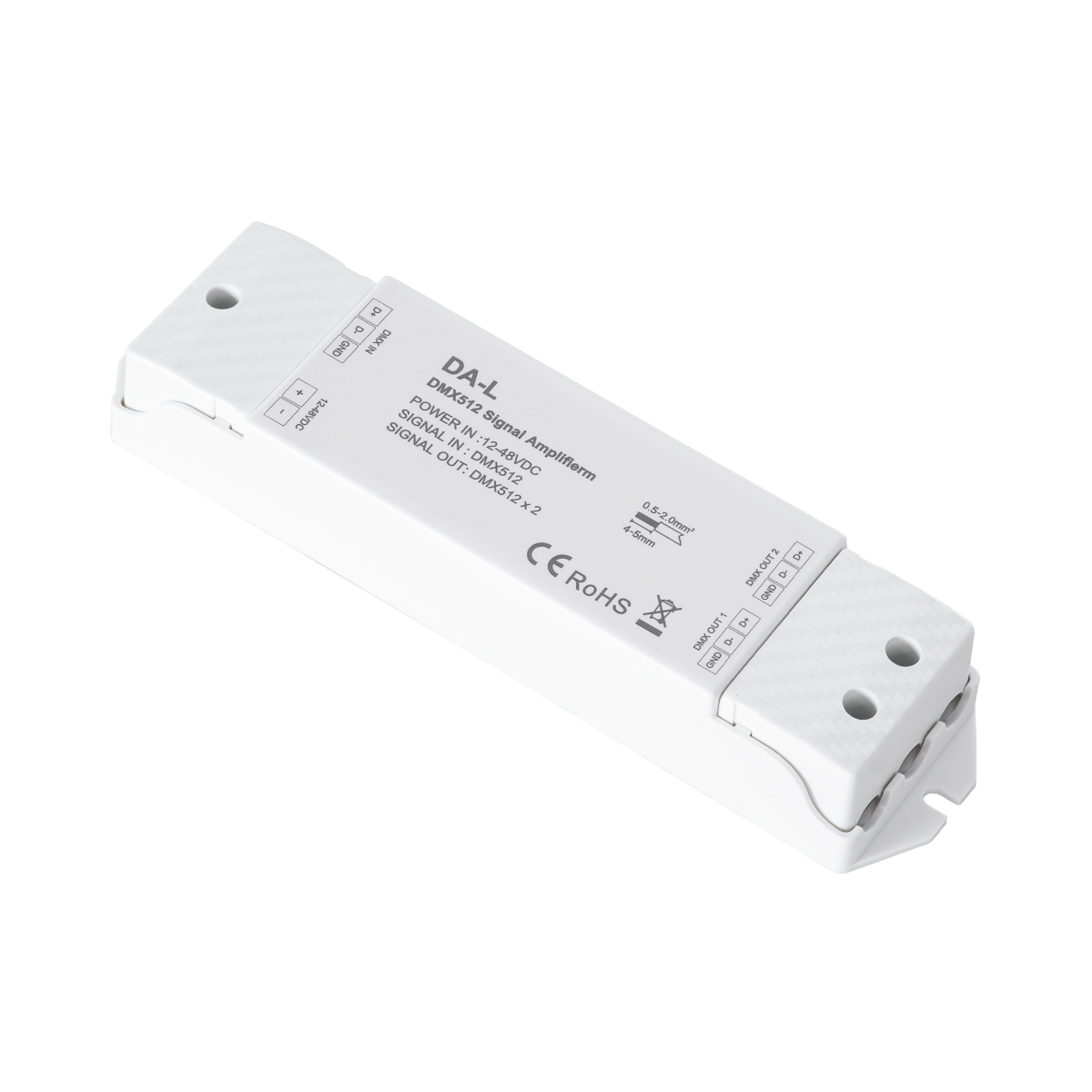 LEDTM® 73138 DA-L SKYDANCE DC DMX512 Signal Amplifier 2 Καναλιών DC 12-48V - IP20 Μ17.5 x Π4.5 x Υ2.5cm - 5 Χρόνια Εγγύηση - Image 2