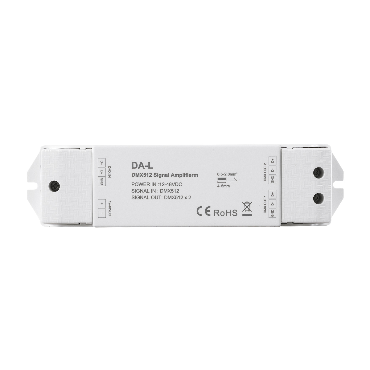 LEDTM® 73138 DA-L SKYDANCE DC DMX512 Signal Amplifier 2 Καναλιών DC 12-48V - IP20 Μ17.5 x Π4.5 x Υ2.5cm - 5 Χρόνια Εγγύηση - Image 3