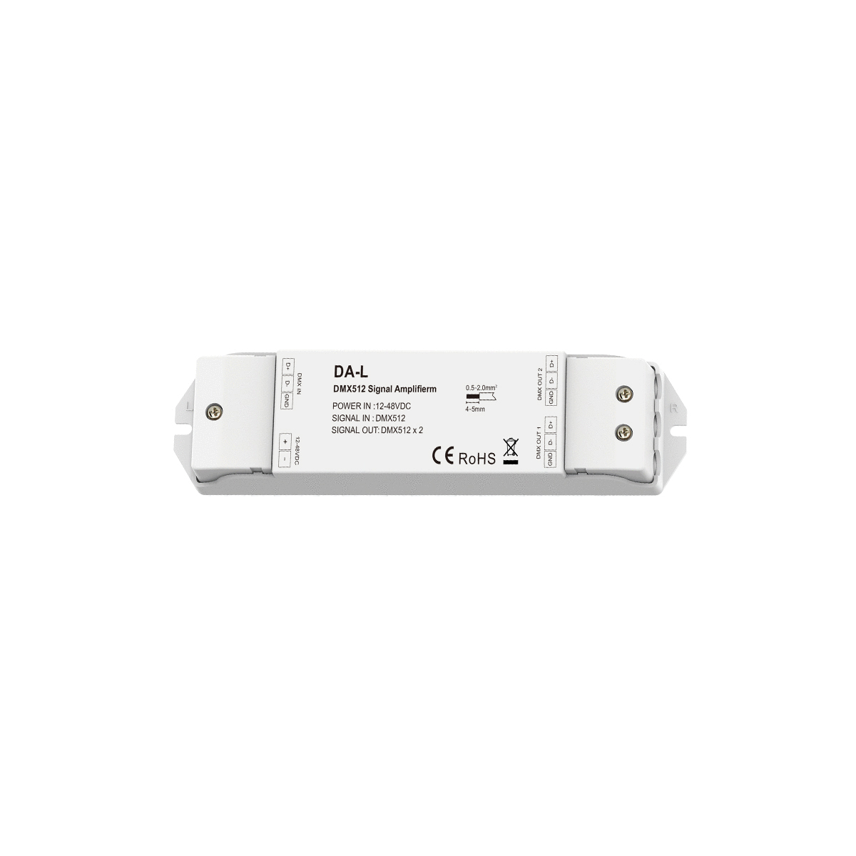 LEDTM® 73138 DA-L SKYDANCE DC DMX512 Signal Amplifier 2 Καναλιών DC 12-48V - IP20 Μ17.5 x Π4.5 x Υ2.5cm - 5 Χρόνια Εγγύηση - Image 7