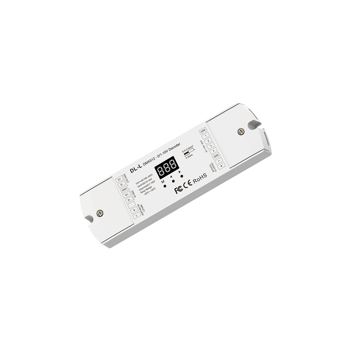 LEDTM® 73140 DL-L SKYDANCE AC DMX512 to 0/1-10V Converter / Decoder 4 Καναλιών - 2 Inputs DC 12-24V ή AC 100-240V - IP20 Μ17 x Π5 x Υ2.5cm - 5 Χρόνια Εγγύηση - Image 6