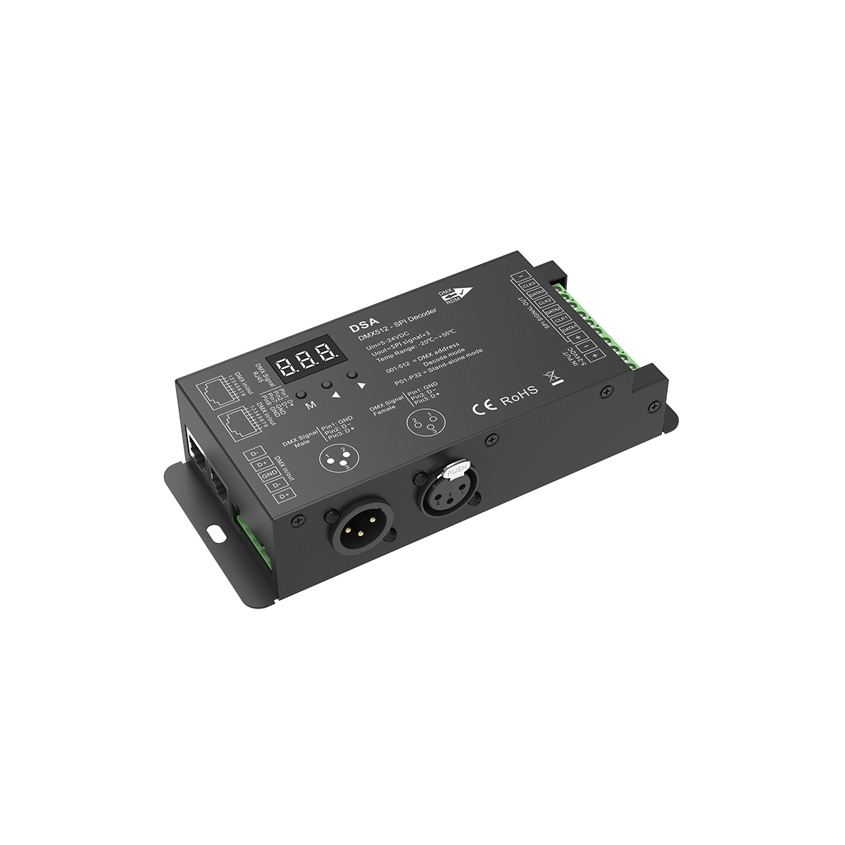 LEDTM® 73141 DSA SKYDANCE DC RF 2.4Ghz DMX512 to SPI Decoder DC 5-24V - IP20 Π16.5 x Π7 x Υ3.7cm - 5 Χρόνια Εγγύηση - Image 7