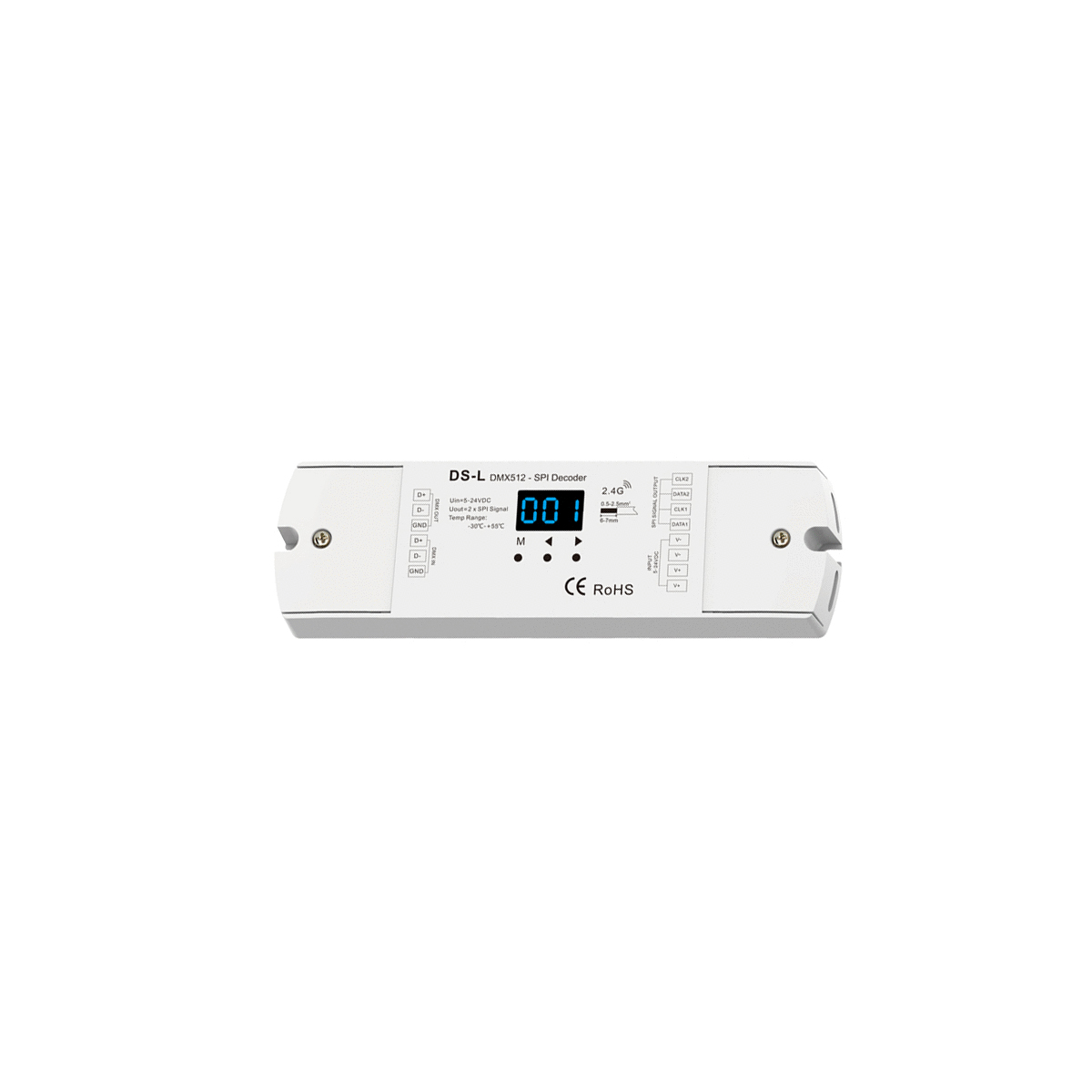 LEDTM® 73142 DS-L SKYDANCE DC RF 2.4Ghz DMX512 to SPI Decoder DC 5-24V - IP20 Μ17 x Π5 x Υ2.5cm - 5 Χρόνια Εγγύηση - Image 7