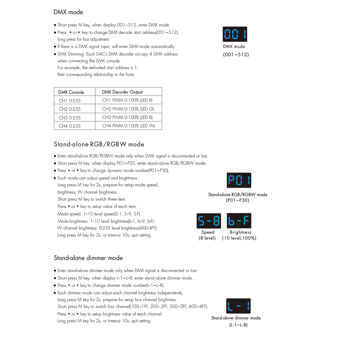 LEDTM® SKYDANCE-D4C-L 73146 DC DMX Master Dimmer / Controller / Decoder Υψηλής Ταχύτητας με 4 x 1A 54W Κανάλια DC 12-48V 4A 216W Max IP20 - DMX512 & RDM - Μ17 x Π5 x Υ2.5cm - 5 Χρόνια Εγγύηση - Image 11