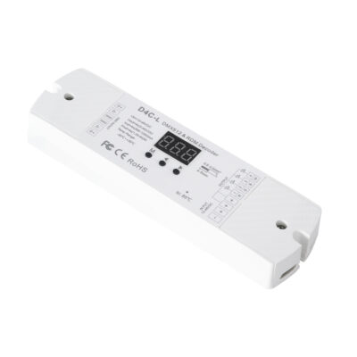 Alternative view of LEDTM® SKYDANCE-D4C-L 73146 DC DMX Master Dimmer / Controller / Decoder Υψηλής Ταχύτητας με 4 x 1A 54W Κανάλια DC 12-48V 4A 216W Max IP20 - DMX512 & RDM - Μ17 x Π5 x Υ2.5cm - 5 Χρόνια Εγγύηση