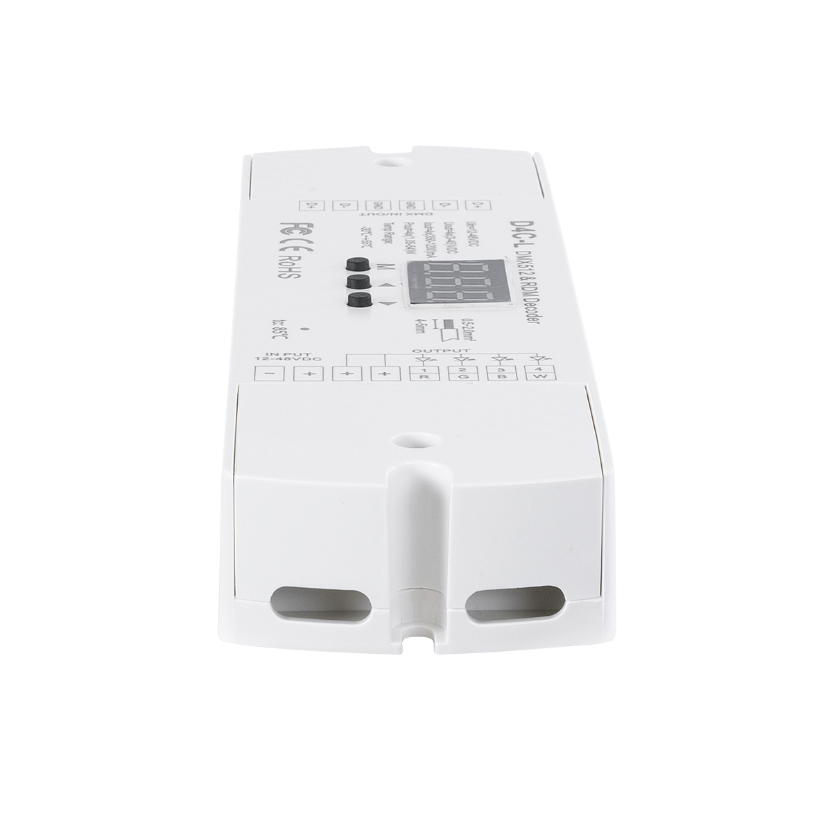 LEDTM® SKYDANCE-D4C-L 73146 DC DMX Master Dimmer / Controller / Decoder Υψηλής Ταχύτητας με 4 x 1A 54W Κανάλια DC 12-48V 4A 216W Max IP20 - DMX512 & RDM - Μ17 x Π5 x Υ2.5cm - 5 Χρόνια Εγγύηση - Image 5