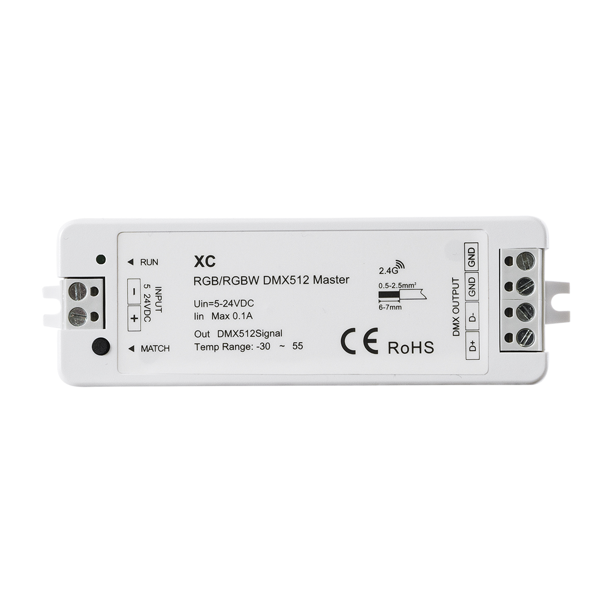 LEDTM® 73157 XC SKYDANCE DC RF 2.4Ghz DMX512 Master Digital DC 5-24V - IP20 Μ10.5 x Π3.5 x Υ2cm - 5 Χρόνια Εγγύηση - Image 3