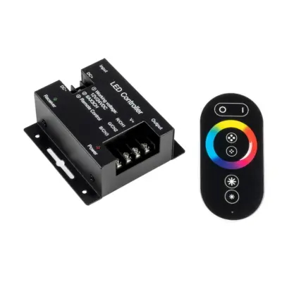 Alternative view of LEDTM® RGBCONTROLLER 73406 Dimmer / Controller με RF Ασύρματο Χειριστήριο με 3 x 6A 180W Κανάλια DC 12-24V 18A 432W Max IP20 - RF2.4Ghz - Μ8.3 x Π8.1 x Υ3.3cm - 2 Χρόνια Εγγύηση