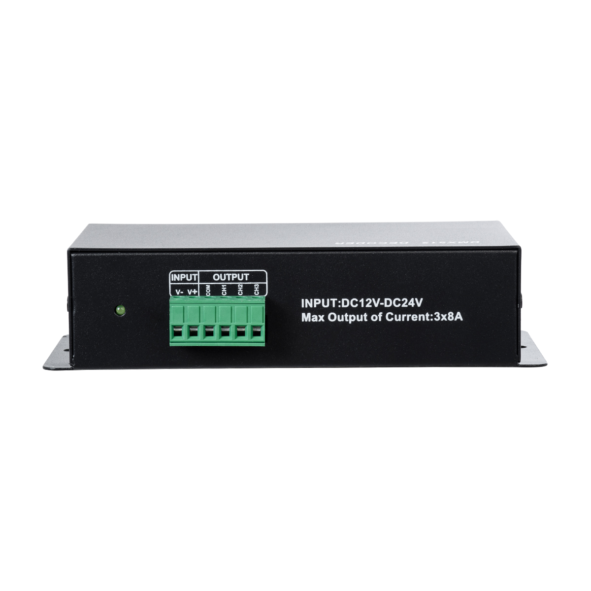 LEDTM® RGBCONTROLLER 73490 DC DMX Master Dimmer / Controller / Decoder Υψηλής Ταχύτητας με 3 x 8A 192W Κανάλια DC 12-24V 24A 576W Max IP20 - DMX512 & RDM - Μ16 x Π9 x Υ6cm - 2 Χρόνια Εγγύηση - Image 6