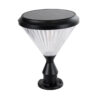 LEDTM® SHARP 90533 Φωτιστικό Κολωνάκι Κήπου LED 10W 500lm 120° DC 5V με Ενσωματωμένο Φωτοβολταϊκό Panel 6V 2W & Επαναφορτιζόμενη Μπαταρία Li-ion 3.2V 8000mAh με Αισθητήρα Ημέρας-Νύχτας Αδιάβροχο IP65 Ψυχρό Λευκό 6000K - Sanan SMD Chip - Γκρι Ανθρακί Ματ - Μ26 x Π26 x Υ33cm - 2 Χρόνια Εγγύηση - Image 2