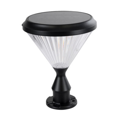 Alternative view of LEDTM® SHARP 90533 Φωτιστικό Κολωνάκι Κήπου LED 10W 500lm 120° DC 5V με Ενσωματωμένο Φωτοβολταϊκό Panel 6V 2W & Επαναφορτιζόμενη Μπαταρία Li-ion 3.2V 8000mAh με Αισθητήρα Ημέρας-Νύχτας Αδιάβροχο IP65 Ψυχρό Λευκό 6000K - Sanan SMD Chip - Γκρι Ανθρακί Ματ - Μ26 x Π26 x Υ33cm - 2 Χρόνια Εγγύηση