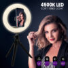 LEDTM® 75801 Professional Digital Ring Light Φ26cm LED SMD 30W 3000lm 180° DC 5V με Καλώδιο Τροφοδοσίας USB - Ενσωματωμένο Χειριστήριο Εναλλαγής Χρωμάτων & 1 Βάση Τηλεφώνου - Πολύχρωμο RGBW+WW Dimmable - Image 11