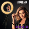 LEDTM® 75802 Professional Digital Ring Light Φ30cm LED SMD 40W 4000lm 180° DC 5V με Καλώδιο Τροφοδοσίας USB - Ενσωματωμένο Χειριστήριο Εναλλαγής Χρωμάτων & 1 Βάση Τηλεφώνου - Πολύχρωμο RGBW+WW Dimmable - Image 12