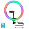 LEDTM® 75802 Professional Digital Ring Light Φ30cm LED SMD 40W 4000lm 180° DC 5V με Καλώδιο Τροφοδοσίας USB - Ενσωματωμένο Χειριστήριο Εναλλαγής Χρωμάτων & 1 Βάση Τηλεφώνου - Πολύχρωμο RGBW+WW Dimmable - Image 2