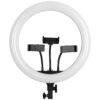 LEDTM® 75803 Professional Digital Ring Light Φ36cm LED SMD 50W 5000lm 180° DC 5V με Καλώδιο Τροφοδοσίας USB - Ενσωματωμένο και Ασύρματο Χειριστήριο RF 2.4Ghz Εναλλαγής Χρωμάτων & 3 Βάσεις Τηλεφώνου - Πολύχρωμο RGBW+WW Dimmable - Image 3