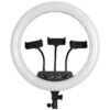LEDTM® 75804 Professional Digital Ring Light Φ36cm LED SMD 50W 5000lm 180° AC 230V με Καλώδιο Τροφοδοσίας Πρίζας - Ασύρματο Χειριστήριο RF 2.4Ghz Εναλλαγής Χρωμάτων & 3 Βάσεις Τηλεφώνου - Πολύχρωμο RGBW+WW Dimmable - Image 3