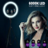 LEDTM® 75804 Professional Digital Ring Light Φ36cm LED SMD 50W 5000lm 180° AC 230V με Καλώδιο Τροφοδοσίας Πρίζας - Ασύρματο Χειριστήριο RF 2.4Ghz Εναλλαγής Χρωμάτων & 3 Βάσεις Τηλεφώνου - Πολύχρωμο RGBW+WW Dimmable - Image 9
