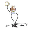 LEDTM® 75809 Professional Digital Ring Light Φ9cm LED SMD 10W 1000lm 180° DC 5V με Καλώδιο Τροφοδοσίας USB - Ενσωματωμένο Χειριστήριο Εναλλαγής Χρωμάτων & 1 Βάση Τηλεφώνου - CCT Θερμό Λευκό 3000K - Φυσικό Λευκό 4500K - Ψυχρό Λευκό 6000K Dimmable Μαύρο - Image 3