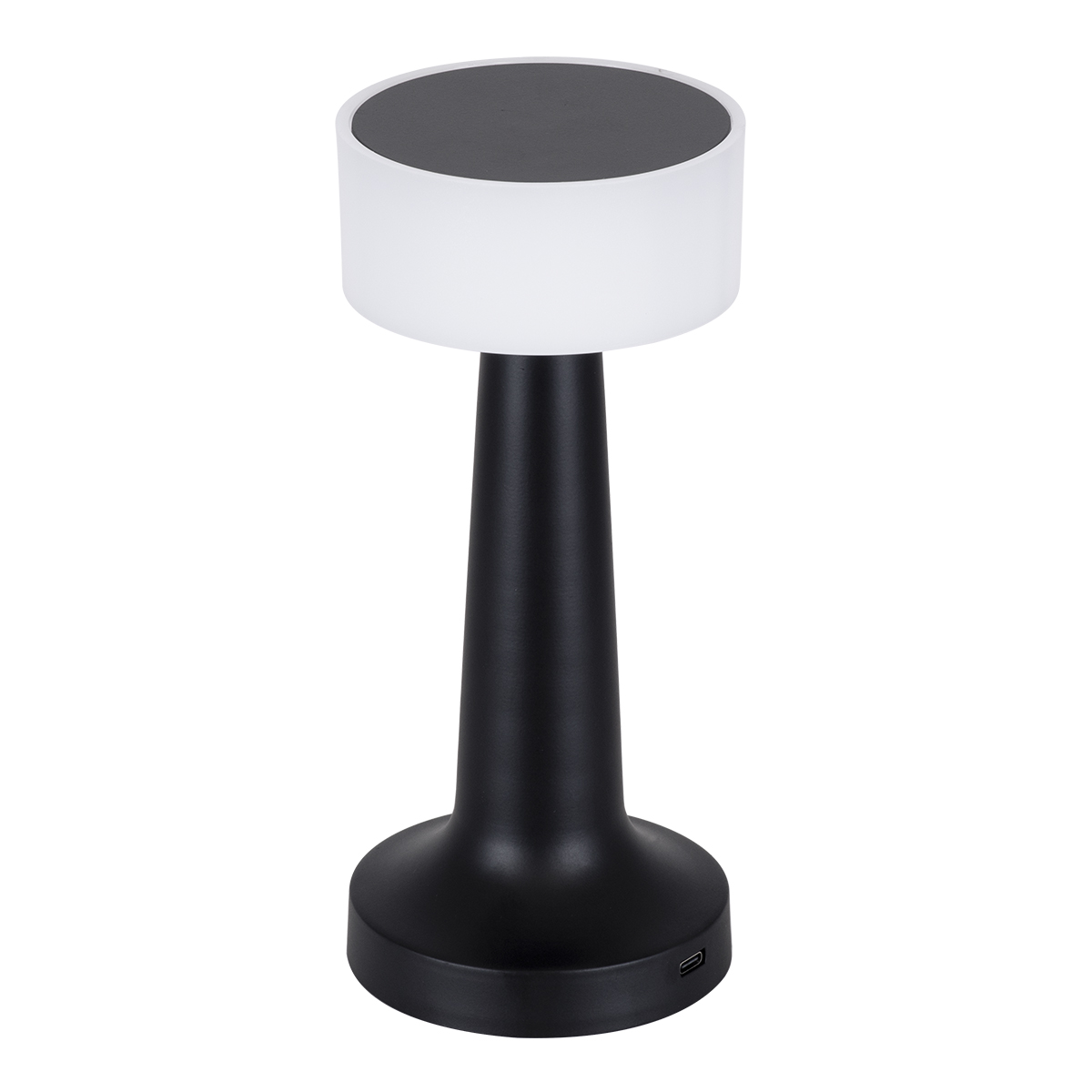 LEDTM® NANNA 76472 Επαναφορτιζόμενο Επιτραπέζιο Φωτιστικό Πορτατίφ LED 1.5W 105lm 120° DC 5V IP44 CCT Ultra Θερμό 1500K - Φυσικό Λευκό 4500K - Ψυχρό Λευκό 6000K Dimmable Μαύρο & Λευκό Πλαστικό - Μ9 x Π9 x Υ21cm - 2 Χρόνια Εγγύηση - Image 4