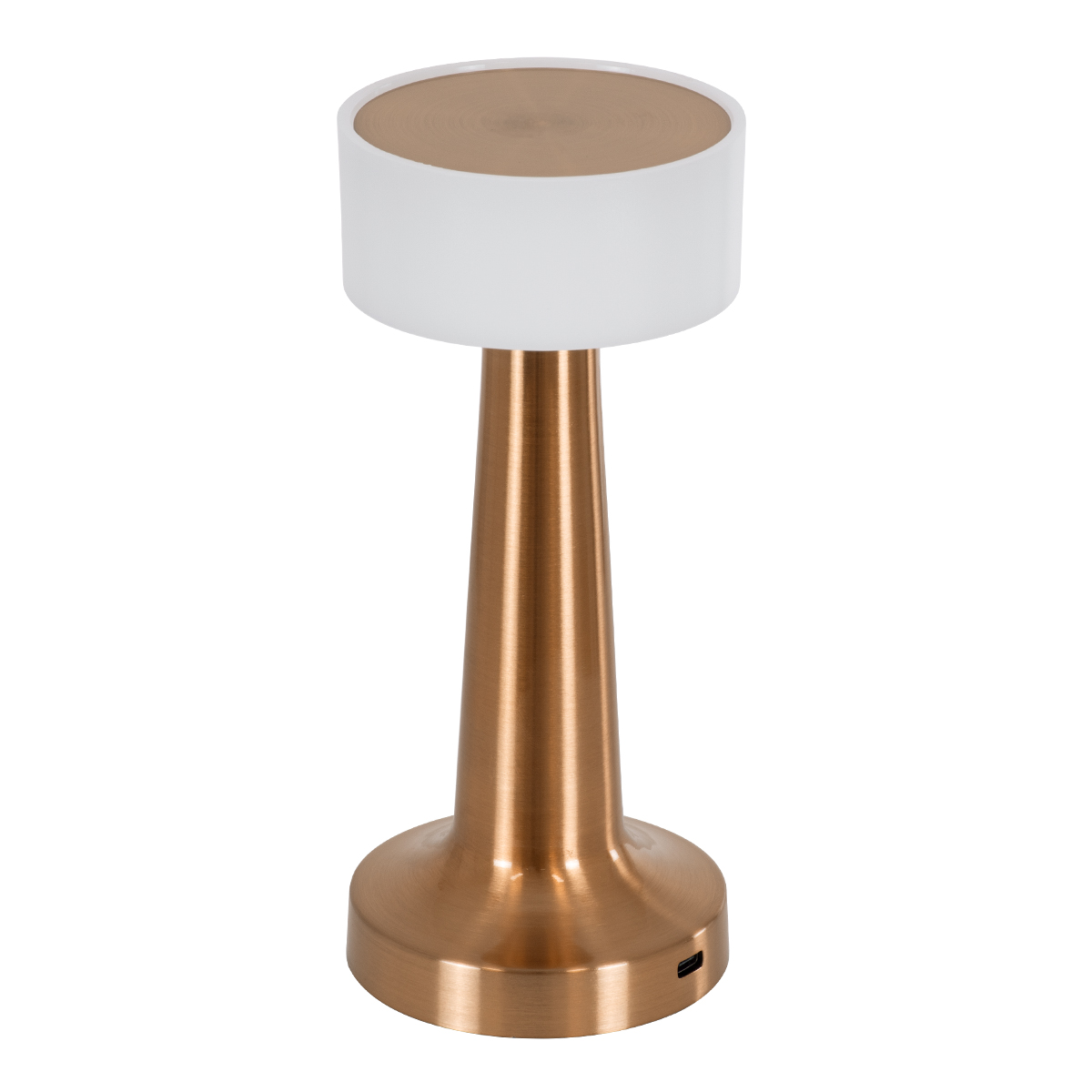 LEDTM® NANNA 76474 Επαναφορτιζόμενο Επιτραπέζιο Φωτιστικό Πορτατίφ LED 1.5W 105lm 120° DC 5V IP44 CCT Ultra Θερμό 1500K - Φυσικό Λευκό 4500K - Ψυχρό Λευκό 6000K Dimmable Χάλκινο & Λευκό Πλαστικό - Μ9 x Π9 x Υ21cm - 2 Χρόνια Εγγύηση - Image 4
