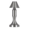 LEDTM® LUNNA 76478 Επαναφορτιζόμενο Επιτραπέζιο Φωτιστικό Πορτατίφ LED 1.5W 105lm 120° DC 5V IP44 CCT Ultra Θερμό 1500K - Φυσικό Λευκό 4500K - Ψυχρό Λευκό 6000K Dimmable Ασημί Πλαστικό - Μ9 x Π9 x Υ23cm - 2 Χρόνια Εγγύηση - Image 3