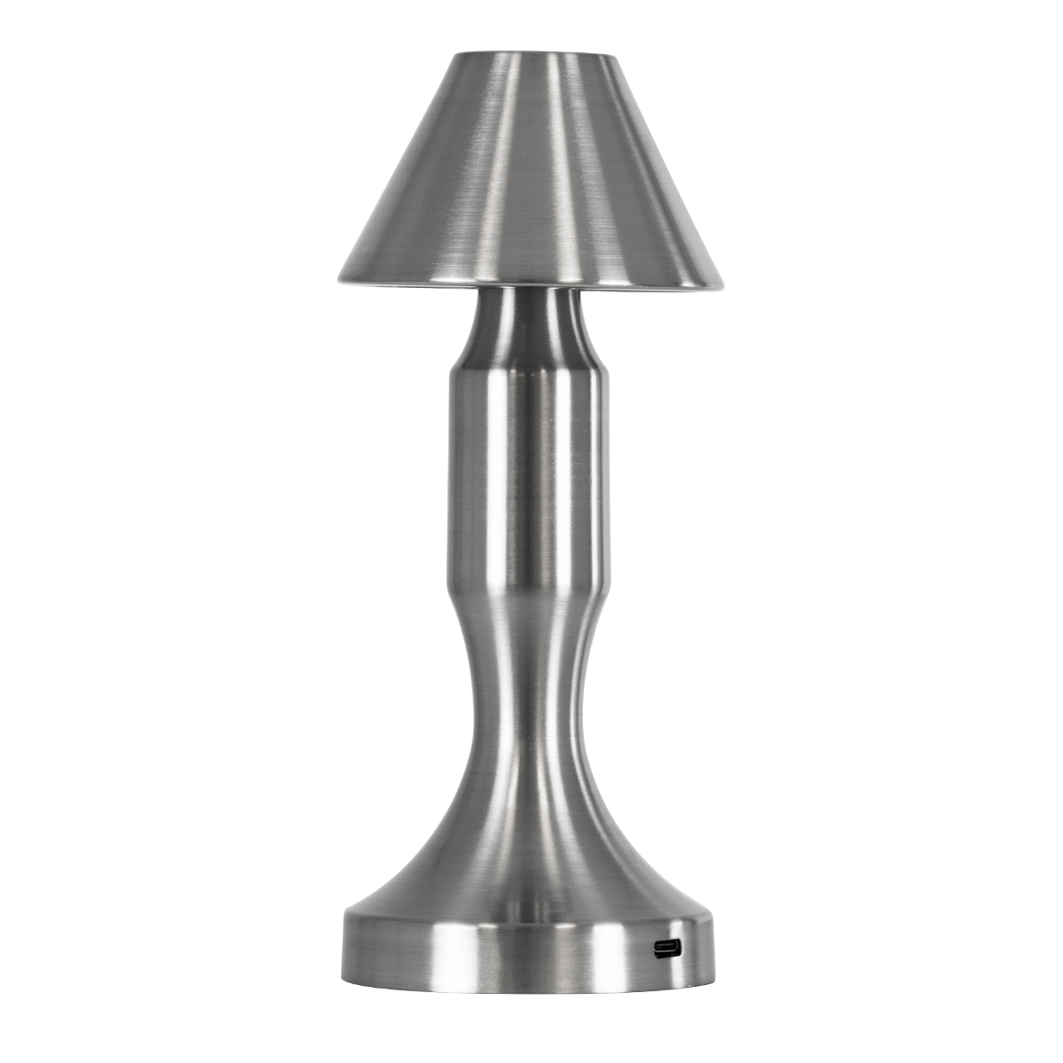 LEDTM® LUNNA 76478 Επαναφορτιζόμενο Επιτραπέζιο Φωτιστικό Πορτατίφ LED 1.5W 105lm 120° DC 5V IP44 CCT Ultra Θερμό 1500K - Φυσικό Λευκό 4500K - Ψυχρό Λευκό 6000K Dimmable Ασημί Πλαστικό - Μ9 x Π9 x Υ23cm - 2 Χρόνια Εγγύηση - Image 3