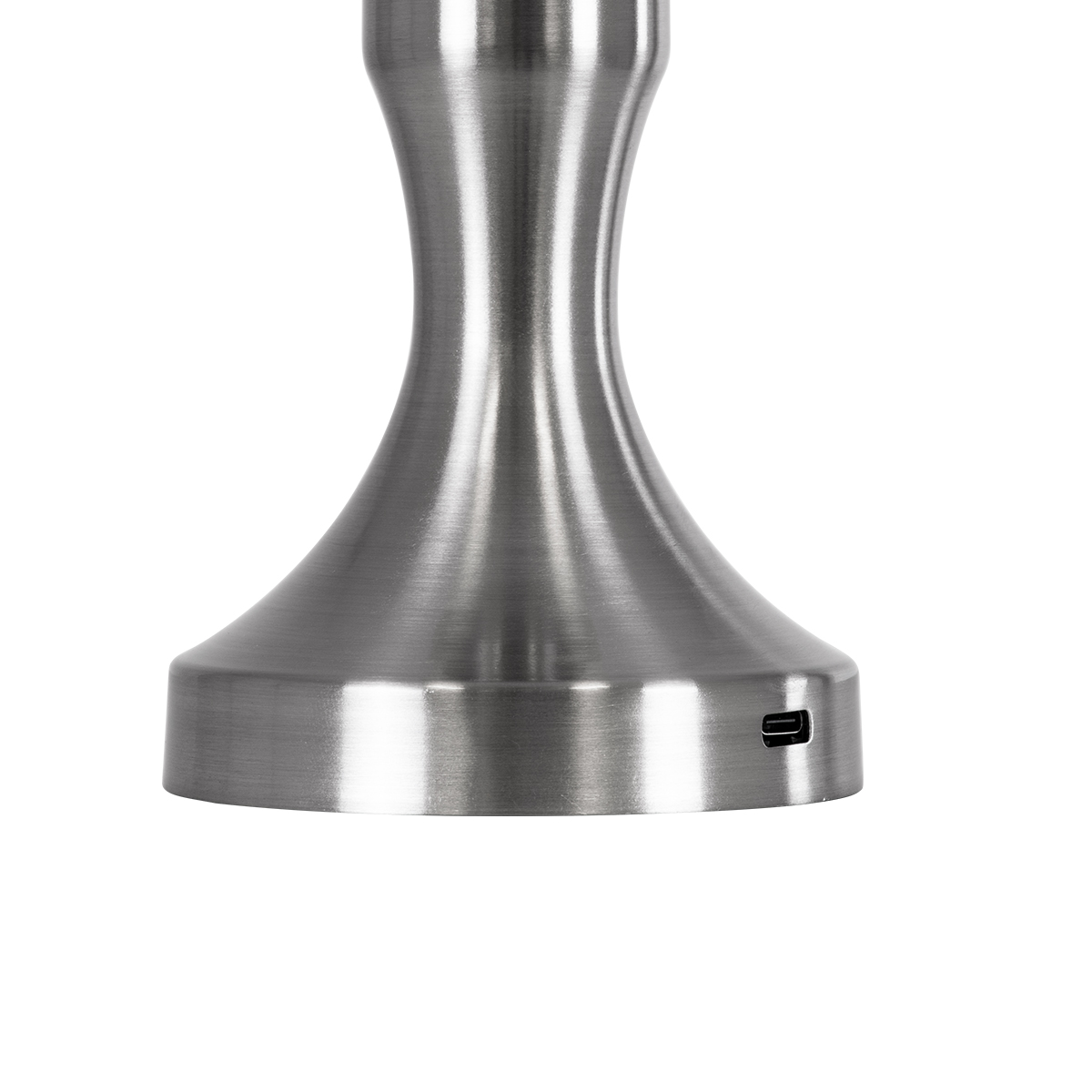 LEDTM® LUNNA 76478 Επαναφορτιζόμενο Επιτραπέζιο Φωτιστικό Πορτατίφ LED 1.5W 105lm 120° DC 5V IP44 CCT Ultra Θερμό 1500K - Φυσικό Λευκό 4500K - Ψυχρό Λευκό 6000K Dimmable Ασημί Πλαστικό - Μ9 x Π9 x Υ23cm - 2 Χρόνια Εγγύηση - Image 5