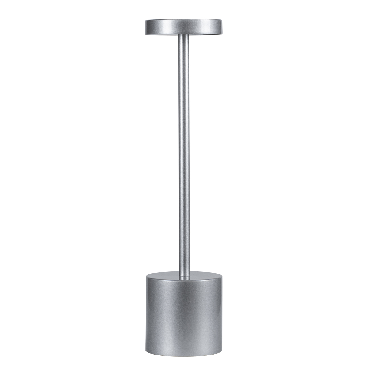 LEDTM® JOJO 76521 Επαναφορτιζόμενο Επιτραπέζιο Φωτιστικό Πορτατίφ LED 1.5W 105lm 120° DC 5V IP44 CCT Ultra Θερμό 1500K - Φυσικό Λευκό 4500K - Ψυχρό Λευκό 6000K Dimmable Ασημί Αλουμίνιο - Μ8 x Π8 x Υ34cm - 2 Χρόνια Εγγύηση - Image 4