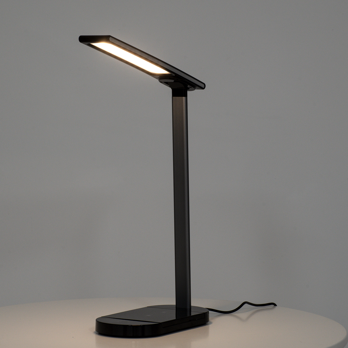 LEDTM® ONO 76530 Μοντέρνο Επιτραπέζιο Φωτιστικό Γραφείου με Ασύρματη Φόρτιση 10W 2A LED 5W 500lm 180° DC 5V με USB IP20 Ρυθμιζόμενο Λευκό CCT με Αφή 2700K/4500K/6000K Dimmable - Sanan SMD Chip - Μαύρο - Μ25 x Π10.5 x Υ35.5cm - 2 Χρόνια Εγγύηση - Image 15