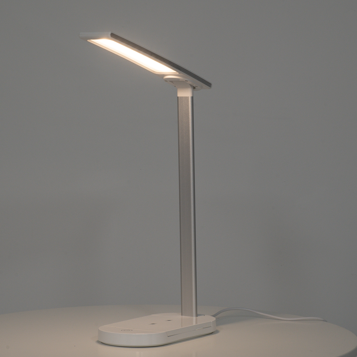 LEDTM® ONO 76531 Μοντέρνο Επιτραπέζιο Φωτιστικό Γραφείου με Ασύρματη Φόρτιση 10W 2A LED 5W 500lm 180° DC 5V με USB IP20 Ρυθμιζόμενο Λευκό CCT με Αφή 2700K/4500K/6000K Dimmable - Sanan SMD Chip - Λευκό - Μ25 x Π10.5 x Υ35.5cm - 2 Χρόνια Εγγύηση - Image 15