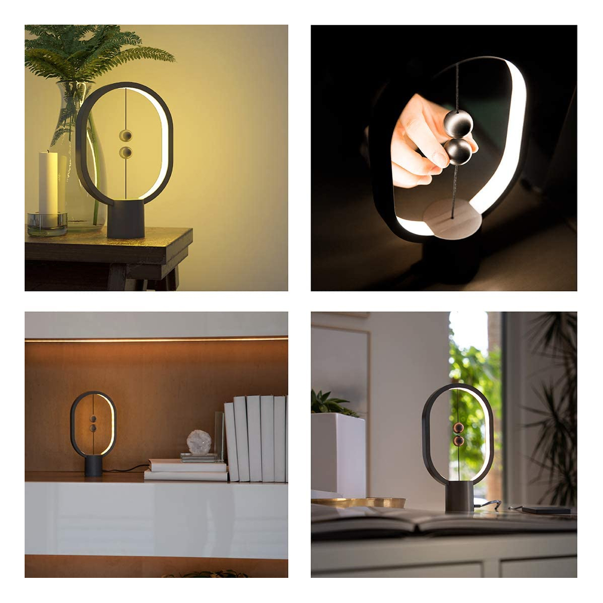 LEDTM® 76544 Επιτραπέζιο Φωτιστικό Πορτατίφ LED 15W 1500lm 360° DC 5V IP20 Θερμό Λευκό 2700K Μαύρο & Λευκό Πλαστικό - Μ14 x Π5.5 x Υ24.8cm - 2 Xρόνια Εγγύηση - Image 12