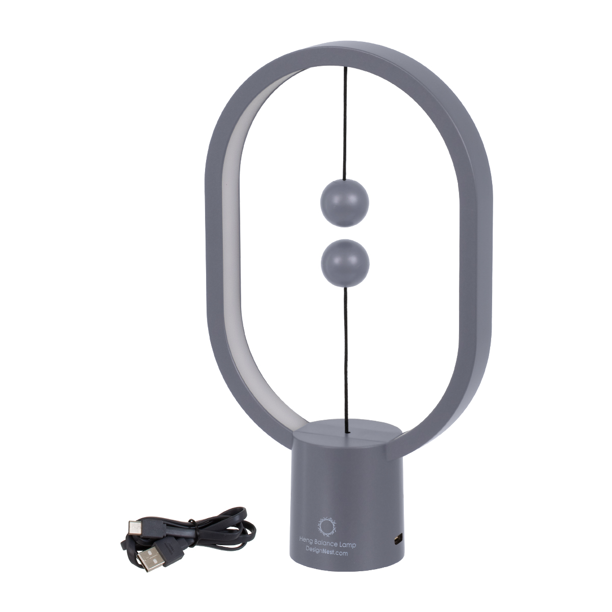 LEDTM® 76545 Επιτραπέζιο Φωτιστικό Πορτατίφ LED 15W 1500lm 360° DC 5V IP20 Θερμό Λευκό 2700K Γκρι & Λευκό Πλαστικό - Μ14 x Π5.5 x Υ24.8cm - 2 Xρόνια Εγγύηση - Image 9
