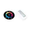 Ασύρματος LED RGB Controller με Μαύρο Στρογγυλό Χειριστήριο Αφής 2.4G RF 12v (192w) - 24v (384w) DC LEDTM 77445