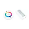 Ασύρματος LED RGB Controller με Λευκό Στρογγυλό Χειριστήριο Αφής 2.4G 12v (192w) - 24v (384w) DC LEDTM 77545