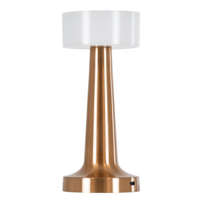 Alternative view of LEDTM® NANNA 76474 Επαναφορτιζόμενο Επιτραπέζιο Φωτιστικό Πορτατίφ LED 1.5W 105lm 120° DC 5V IP44 CCT Ultra Θερμό 1500K - Φυσικό Λευκό 4500K - Ψυχρό Λευκό 6000K Dimmable Χάλκινο & Λευκό Πλαστικό - Μ9 x Π9 x Υ21cm - 2 Χρόνια Εγγύηση