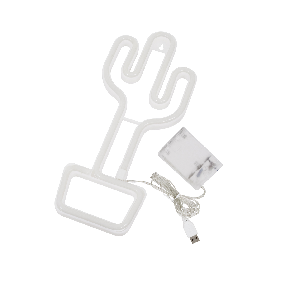LEDTM® 78574 Φωτιστικό Ταμπέλα Φωτεινή Επιγραφή NEON LED Σήμανσης CACTUS 5W με Καλώδιο Τροφοδοσίας USB - Μπαταρίας 3xAAA (Δεν Περιλαμβάνονται) - Πράσινο - Κίτρινο - Image 4