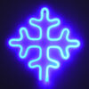 LEDTM® 78580 Φωτιστικό Ταμπέλα Φωτεινή Επιγραφή NEON LED Σήμανσης SNOWFLAKE 5W με Καλώδιο Τροφοδοσίας USB - Μπαταρίας 3xAAA (Δεν Περιλαμβάνονται) - Γαλάζιο - Image 5