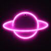 LEDTM® 78588 Φωτιστικό Ταμπέλα Φωτεινή Επιγραφή NEON LED Σήμανσης PLANET SATURN 5W με Καλώδιο Τροφοδοσίας USB - Μπαταρίας 3xAAA (Δεν Περιλαμβάνονται) - Ροζ - Image 5