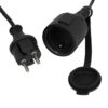 LEDTM® GARLAND 78983 Καλωδιογιρλάντα 10m με Ντουί 15 x E27 & Πρίζα Schuko AC 220-240V IP65 - Μαύρο - Μ1500 x Π59 x Υ16cm - Image 4