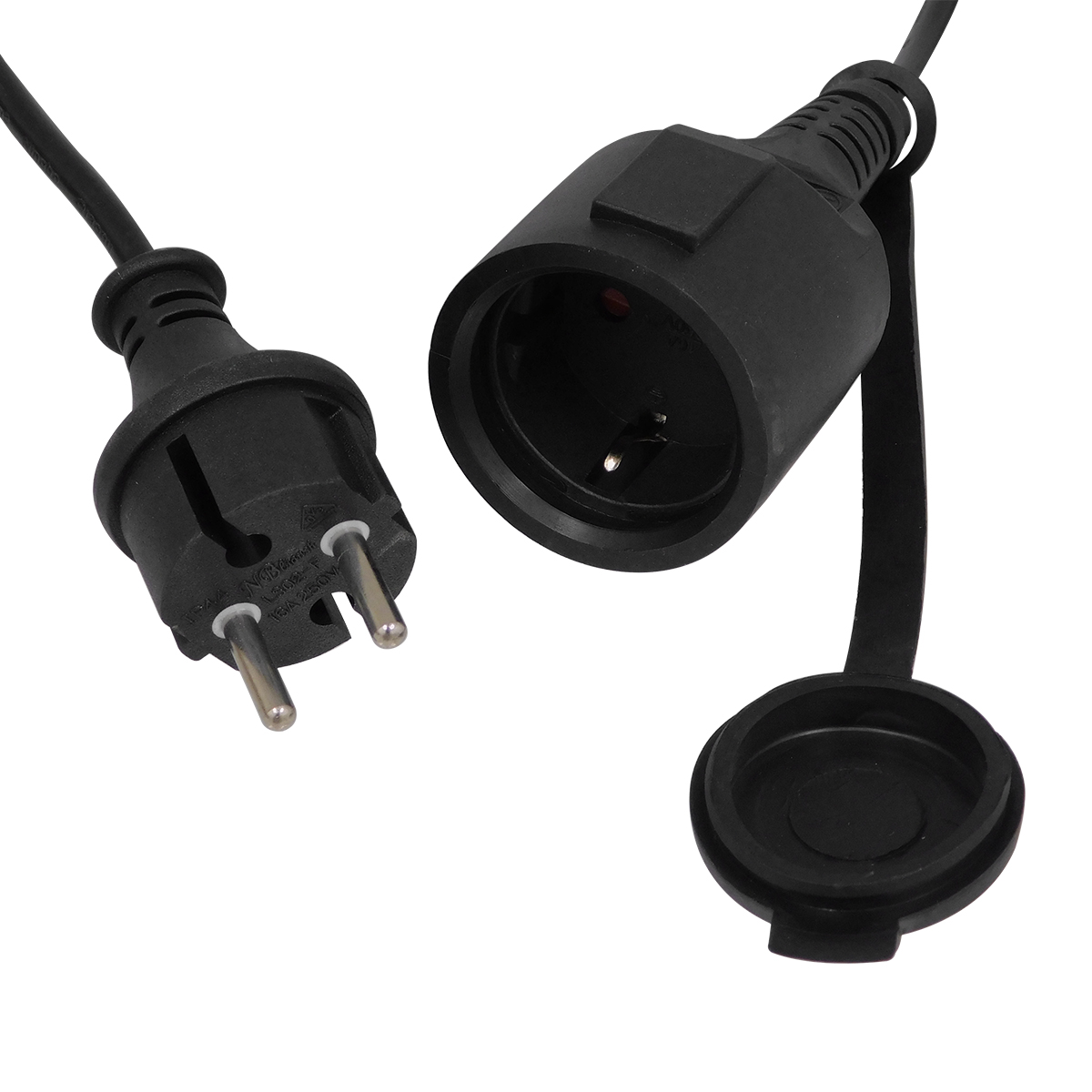 LEDTM® GARLAND 78984 Καλωδιογιρλάντα 15m με Ντουί 15 x E27 & Πρίζα Schuko AC 220-240V IP65 - Μαύρο - Μ1500 x Π92 x Υ16cm - Image 4