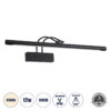 LEDTM® LAURA 60424 Μοντέρνο Φωτιστικό Τοίχου - Απλίκα Καθρέπτη Μπάνιου LED 12W 1400lm 120° AC 220-240V IP44 Φυσικό Λευκό 4500K - Lumileds SMD Chip & TÜV SÜD Driver - Μαύρο Ματ - Μ60 x Π27 x Υ13cm - 3 Χρόνια Εγγύηση - Image 2