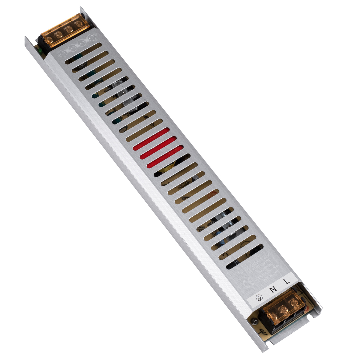 LEDTM® 73028 Μεταλλικό Τροφοδοτικό PELV Ultra Slim για Προϊόντα LED 200W 16.5A - AC 220-240V σε DC 12V - IP20 L31 x W5.4 x H2.3cm - 3 Χρόνια Εγγύηση - Image 2