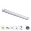 LEDTM® RENATA 60442 Μοντέρνο Φωτιστικό Τοίχου - Απλίκα Καθρέπτη Μπάνιου LED 12W 1400lm 180° AC 220-240V IP44 Φυσικό Λευκό 4500K - Lumileds SMD Chip & TÜV SÜD Driver - Νίκελ Χρώμιο - Μ60 x Π4 x Υ5.5cm - 3 Χρόνια Εγγύηση - Image 2