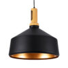 LEDTM® CALYPSO 01334-B Μοντέρνο Κρεμαστό Φωτιστικό Οροφής με Ντουί 1 x E27 AC 220-240V IP20 - Μαύρο & Μπρούτζινο - Μ36 x Π36 x Υ35cm - Image 2