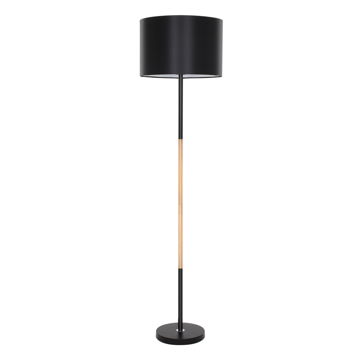 LEDTM® ASHLEY 00824 Μοντέρνο Επιδαπέδιο Φωτιστικό με Ντουί 1 x E27 AC 220-240V IP20 - Μαύρο & Μπεζ - Μ40 x Π40 x Υ145cm - Image 2