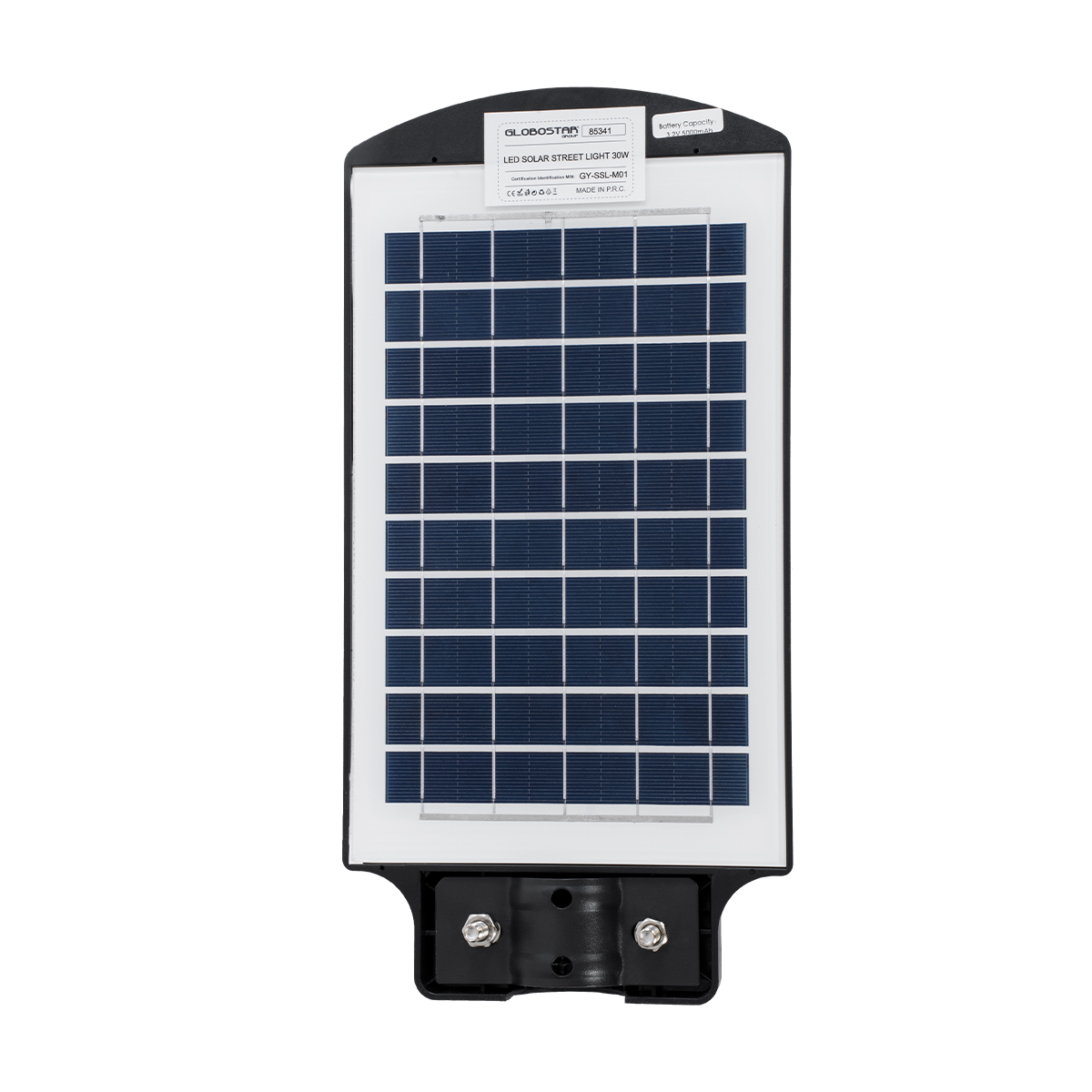 LEDTM® STREETB 85341 Φωτιστικό Δρόμου LED 30W 1500lm 120° DC 5V με Ενσωματωμένο Φωτοβολταϊκό Panel 6V 6W & Επαναφορτιζόμενη Μπαταρία Li-ion 3.2V 5000mAh με Αισθητήρα Κίνησης-Ημέρας-Νύχτας Αδιάβροχο IP65 Ψυχρό Λευκό 6000K - Μαύρο - Μ20 x Π40 x Υ6cm - 2 Χρόνια Εγγύηση - Image 5