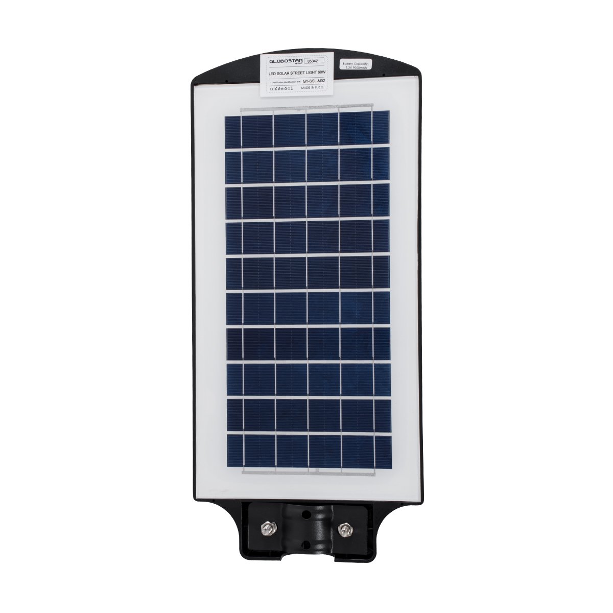 LEDTM® STREETB 85342 Φωτιστικό Δρόμου LED 60W 3000lm 120° DC 5V με Ενσωματωμένο Φωτοβολταϊκό Panel 6V 9W & Επαναφορτιζόμενη Μπαταρία Li-ion 3.2V 9000mAh με Αισθητήρα Κίνησης-Ημέρας-Νύχτας Αδιάβροχο IP65 Ψυχρό Λευκό 6000K - Μαύρο - Μ22 x Π50 x Υ6cm - 2 Χρόνια Εγγύηση - Image 5