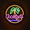 LEDTM® 85851 Φωτιστικό Ταμπέλα Φωτεινή Επιγραφή NEON LED Σήμανσης COCKTAILS 30W AC 230V με Διακόπτη On/Off Ροζ - Γαλάζιο - Κίτρινο - Πράσινο - Image 5